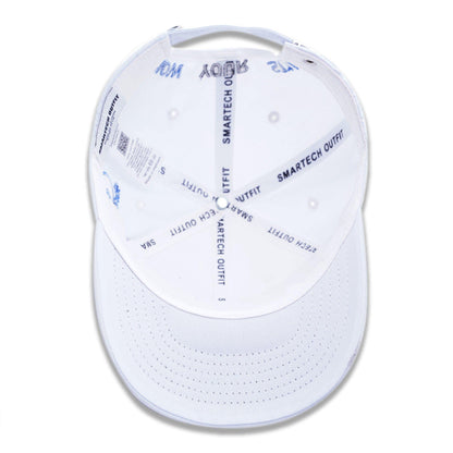 White linen baseball cap with a simple, cute design. Perfect for casual wear and adding a stylish touch to any outfit.