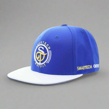 Royal blue and white hip hop snapback cap for men, stylish snapback hat, trendy snapback caps for men. 