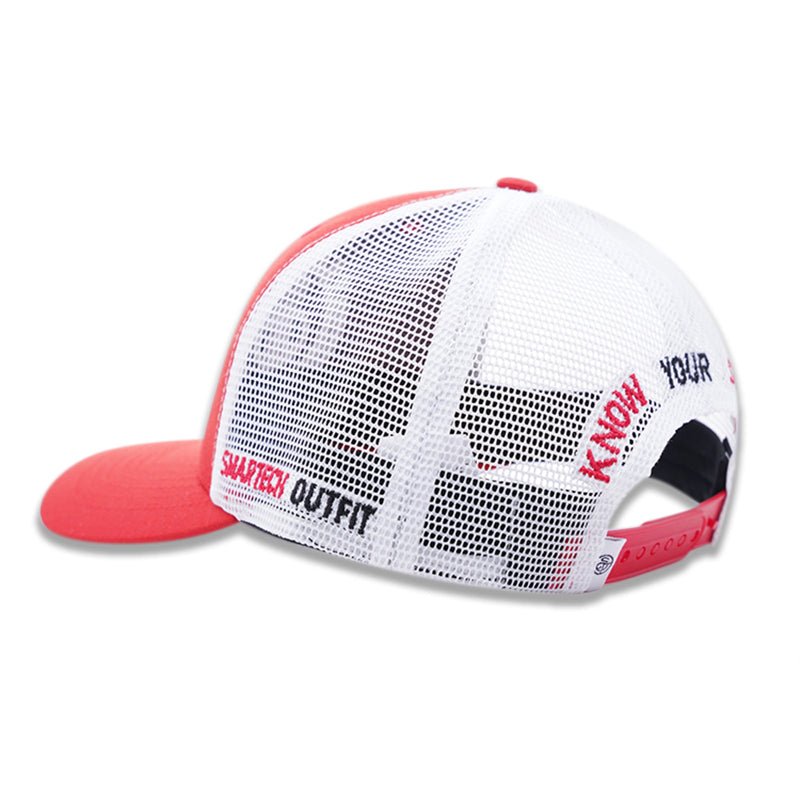 Red Trucker Mesh Cap - Smartech Outfit