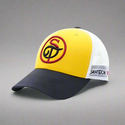 Classic Yellow trucker cap front view – Mesh-back comfort